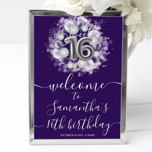 Poster Balloons pour les 16 ans de Sweet Silver avec un p