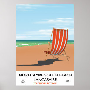 poster balnéaire Morecambe South Beach Lancashire
