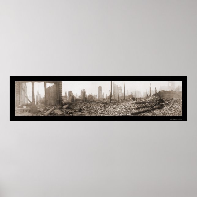 Poster Baltimore MD Post Fire Photo 1904 (Devant)