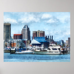 Poster Baltimore Skyline et Harbour