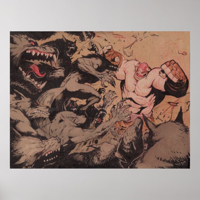 Poster Balto attaqué par des loups-garous (Devant)