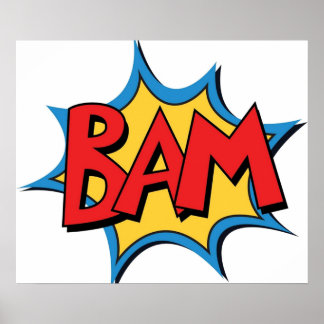 POSTER BAM DE RÉSERVATION DE LA CARTE