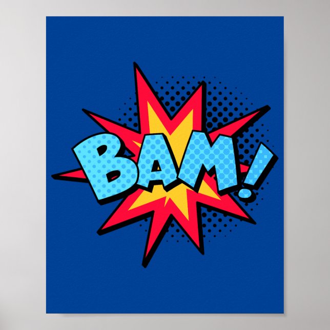 Poster Bam ! Éclatement dynamique de la bande dessinée (Devant)