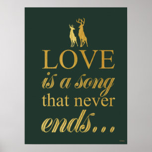 Poster Bambi & Père "L'Amour Est Une Chanson Qui Ne S'Ar