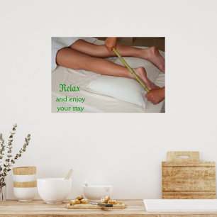 Poster Bamboo Massage On Ankle