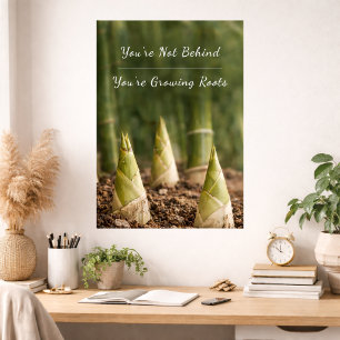 Poster Bambou motivationnel pour femme d'affaires