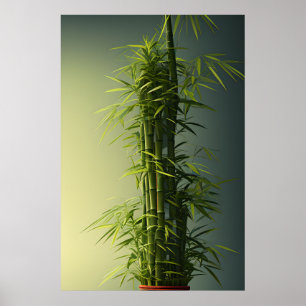 Poster Bambou naturel chanceux