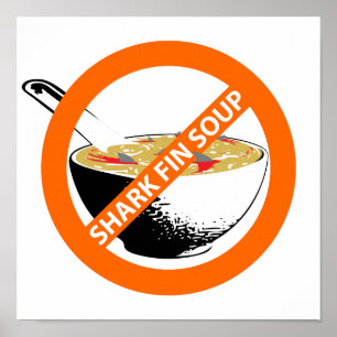 POSTER BAN SHARK FIN SOUP