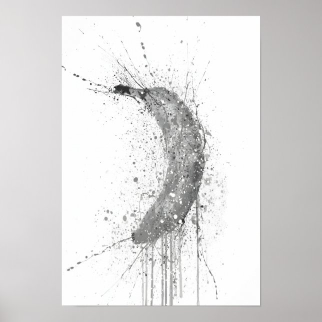 Poster Banana Fruit Grey (Devant)