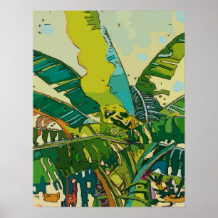 Poster Banana Trees, New Orleans Art