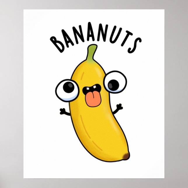 Poster Bananuts Funky Fou Banana Fruit Pun (Devant)