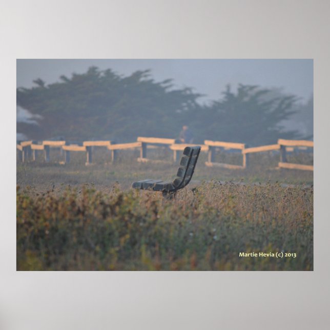 Poster Banc avec vue (Devant)