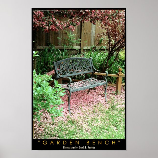 Poster Banc de jardin (Devant)