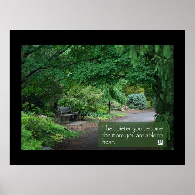 Poster Banc de jardin japonais (Devant)
