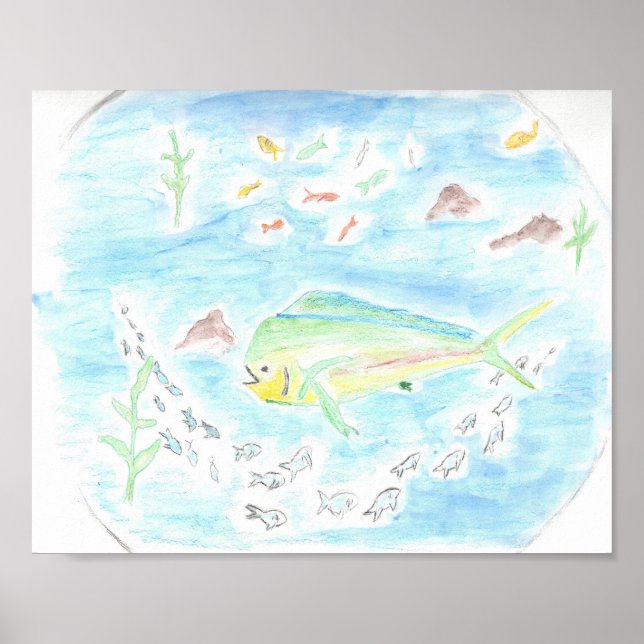 Poster Banc de poissons (Devant)