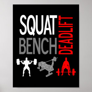 Poster Banc de squat Démontage T Chemise Gym Poids Tee