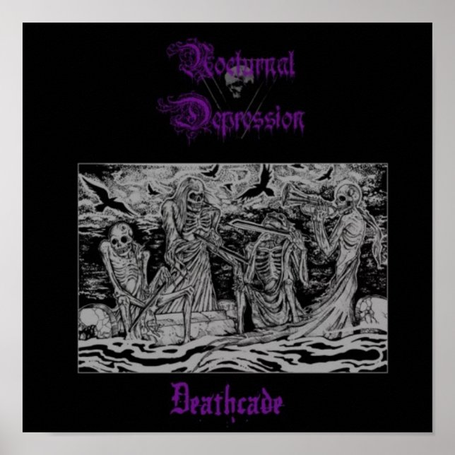 Poster Bande Black metal Debout thrash lourd Goth Album (Devant)