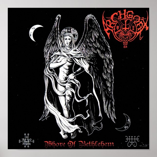 Poster Bande Black metal Debout thrash lourd Goth Album (Devant)