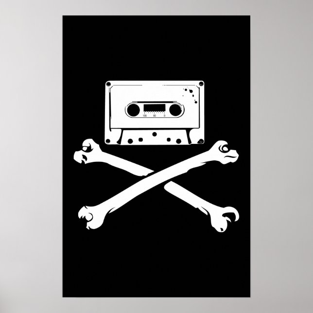 Poster Bande & Crossbones Musique Pirate Piracy Accueil T (Devant)