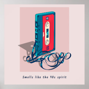 Poster Bande de cassette vintage des années 90