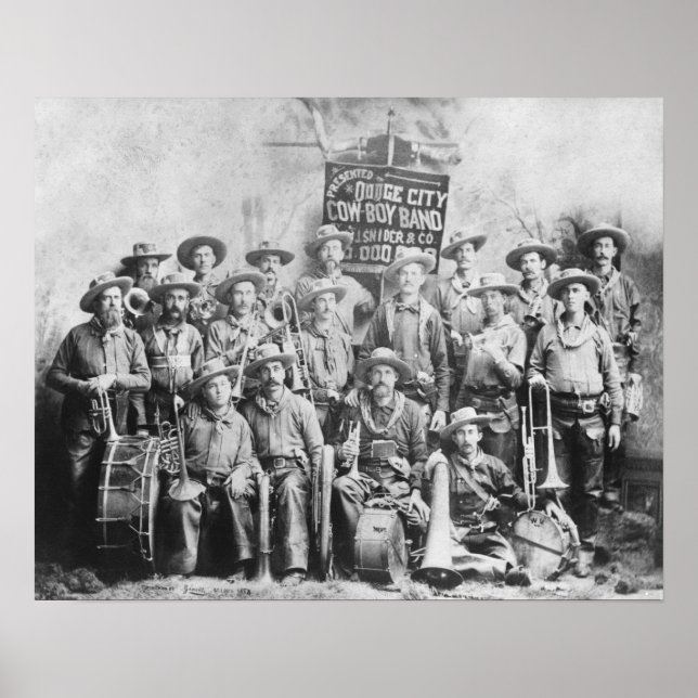 Poster Bande de vaches Dodge City avec instruments (Devant)