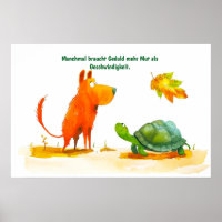 Bande dessinée aquarelle Chien et Tortue Tortue Re
