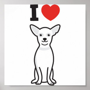 Poster Bande dessinée de chien de chiwawa
