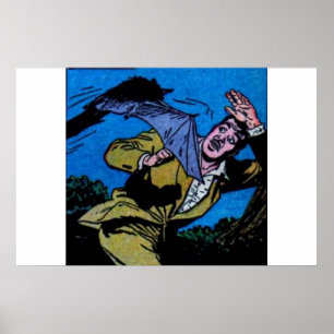 Poster Bande dessinée d'horreur d'âge d'or   bandes dessi