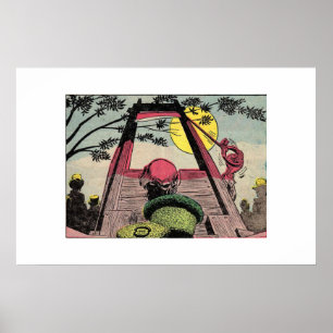 Poster Bande dessinée d'horreur d'âge d'or   bandes dessi