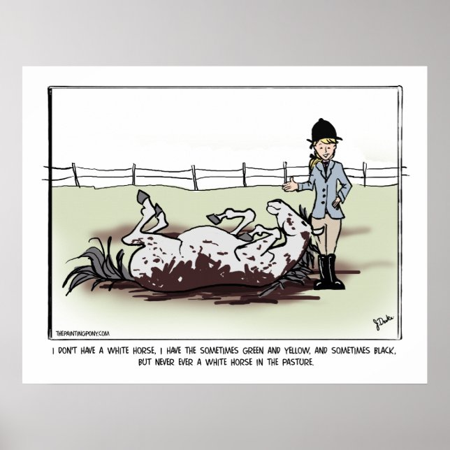 Poster Bande dessinée du Cheval Blanc (Devant)