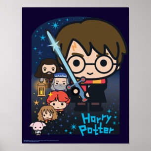 Poster Bande dessinée Harry Potter Chambre des Secrets Gr