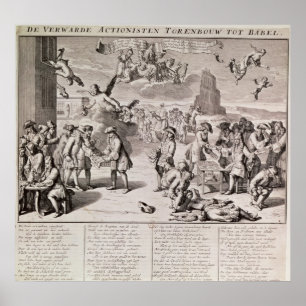 Poster Bande dessinée lançant des satires l'expérience