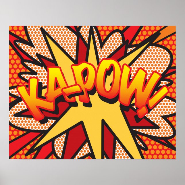 Poster Bande dessinée Pop Art KA-POW (Devant)