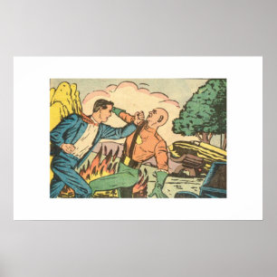 Poster Bande dessinée vintage d'horreur   1950 Retro band