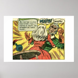 Poster Bande dessinée vintage d'horreur   ancien, classiq