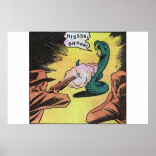 Poster Bande dessinée vintage d'horreur des années 1950  