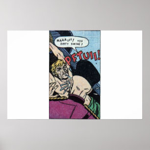 Poster Bande dessinée vintage d'horreur les années 50 R