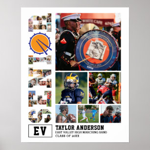 Poster Bande Marching Graduation supérieure - Collage pho