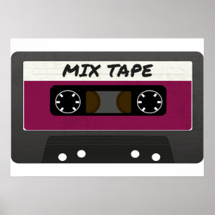Poster Bande Mélange Violet - 80s Et 90s Cadeau Inspiré R