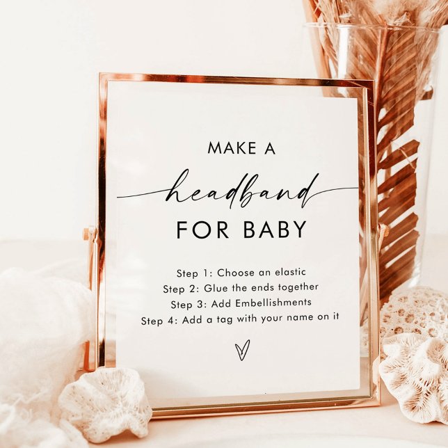 Poster Bande-tête pour bébé | Neutral Faire un bandeau (Créateur téléchargé)