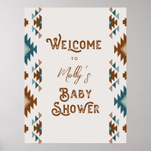 Poster Banderole de bienvenue pour Baby Shower Sud-Ouest (Devant)