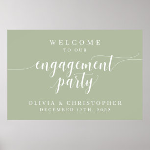 Poster Banderole de Bienvenue pour une Fête de Fiançaille