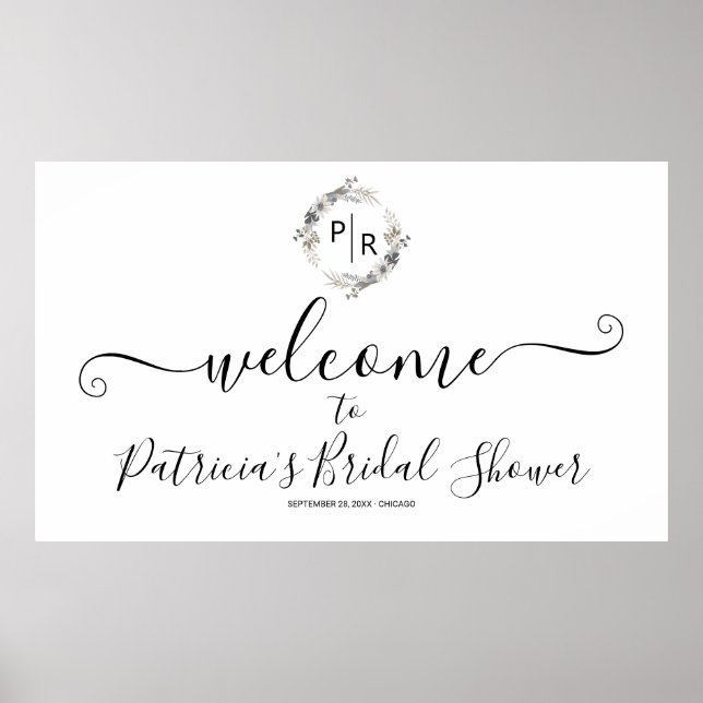 Poster Banderole de Bienvenue pour une Fête de Mariage à  (Devant)