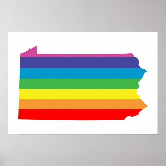 Poster bandes arc-en-ciel de pennsylvanie (Devant)