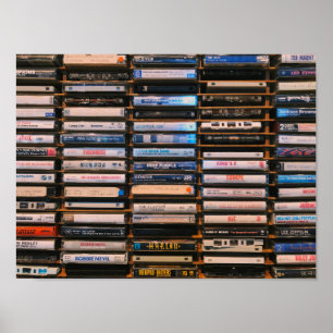 Poster Bandes Cassette Rétro