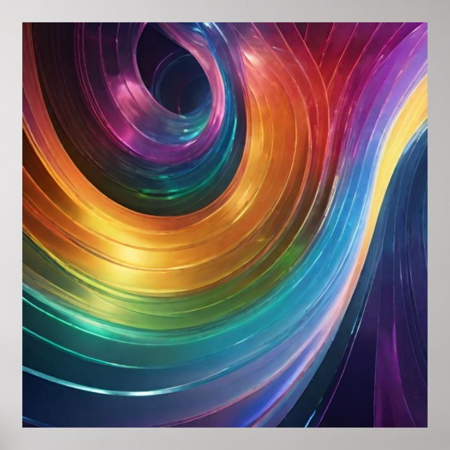 Poster Bandes de couleurs vibrantes (Devant)