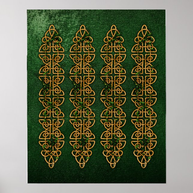 Poster Bandes de noeuds celtiques (Devant)