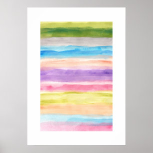 Poster Bandes de peinture abstraites
