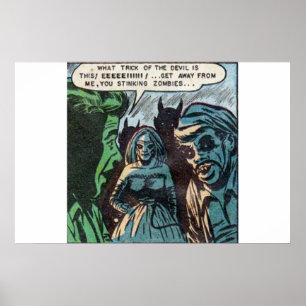 Poster Bandes dessinées vintage d'horreur   Bandes dessin