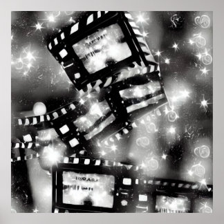 Poster Bandes film surréalistes Abstraites